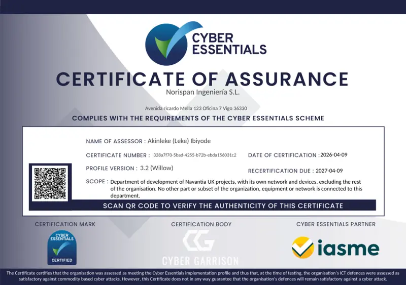Norispan | Cyber Essentials Certificate